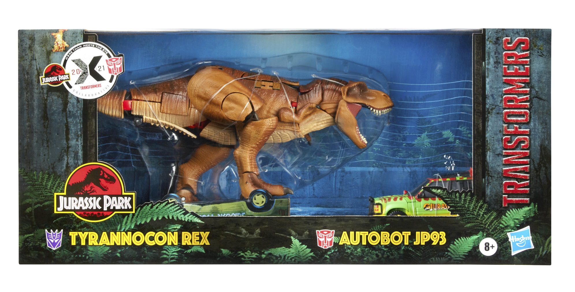Transformers Generations Collaborative: Jurassic Park Mash-Up Tyrannocon  Rex & Autobot JP93 Ages 8 and Up ( Exclusive)