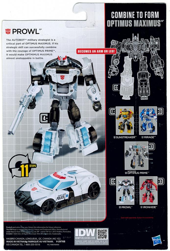 transformers prowl combiner wars