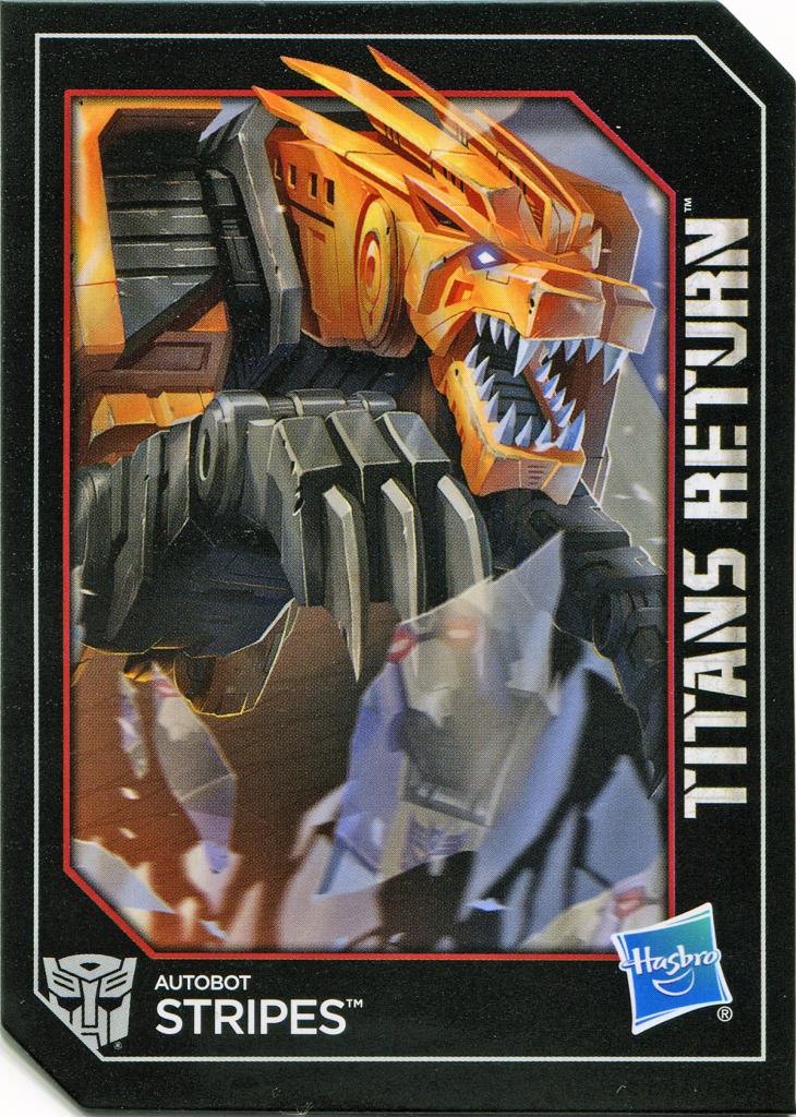 Transformers Generations Titans Return - Autobot Stripes (Legends Class) Figura Triplo Cambio Con Carta - 3