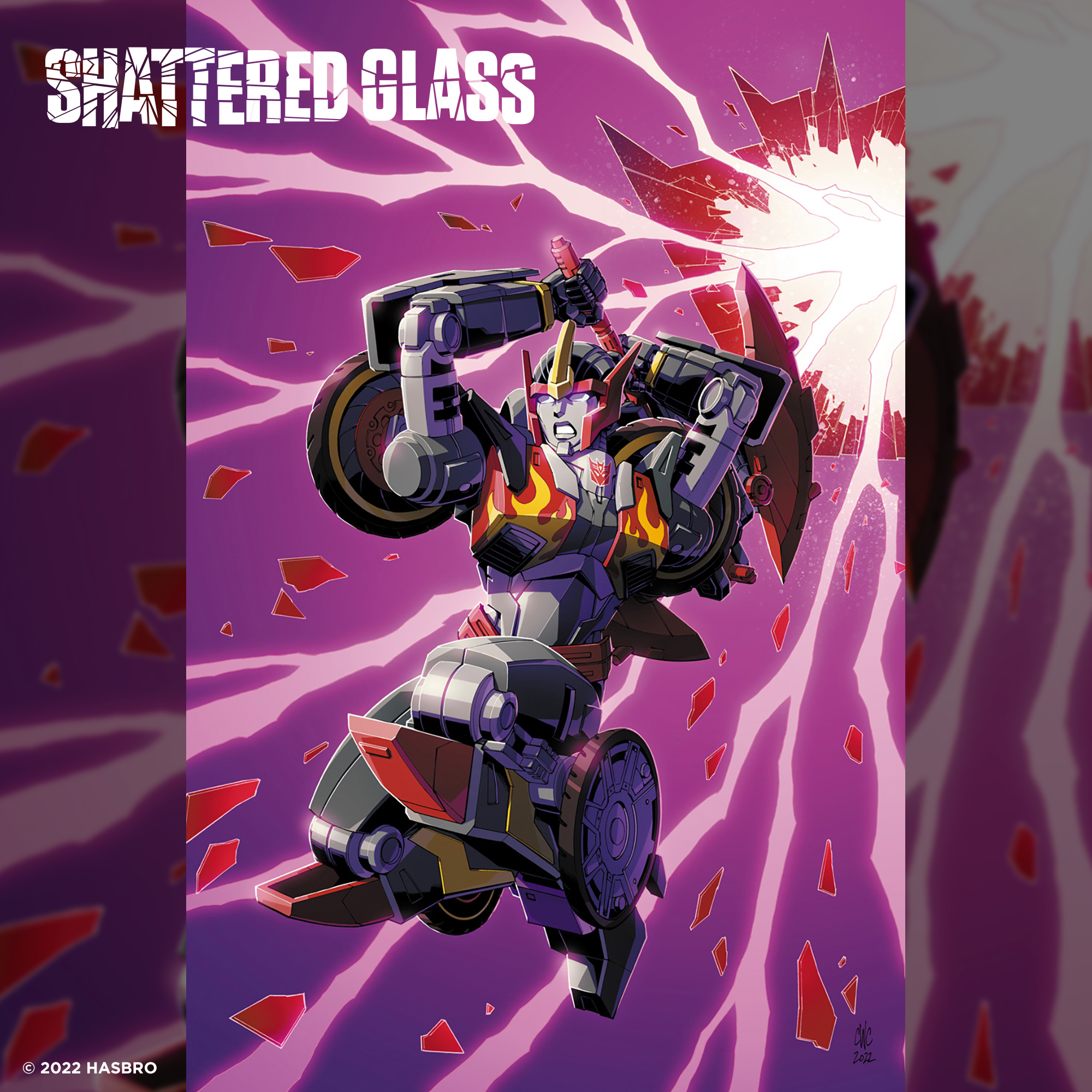 Arcee shattered glass